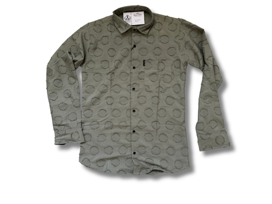 Olive Breeze Textured Shirt