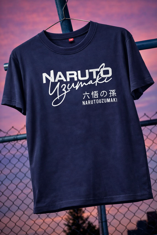 🔥 Naruto Uzumaki Premium Navy Streetwear T-Shirt – Limited Edition