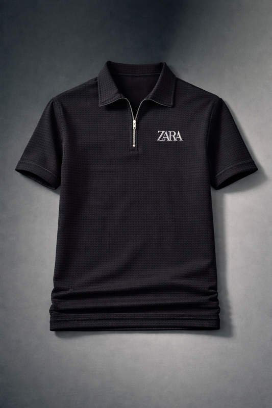 Men’s Elite x Urban Luxe Black Textured Polo