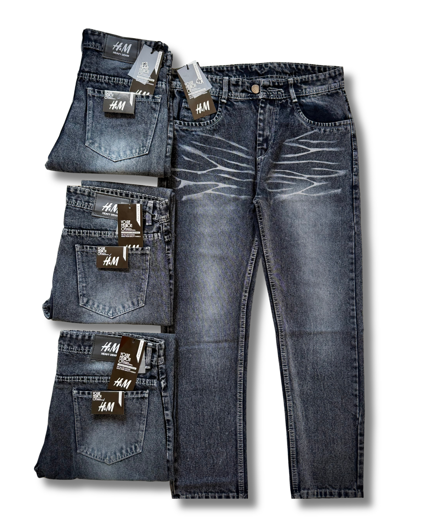 Signature Heavy Denim – Luxe Vintage Wash Premium Jeans