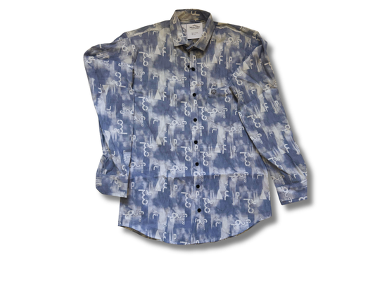 Indigo Cipher Premium Full-Sleeve Shirt