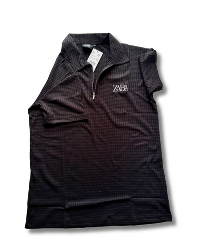 Men’s Elite x Urban Luxe Black Textured Polo