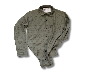 Olive Breeze Textured Shirt