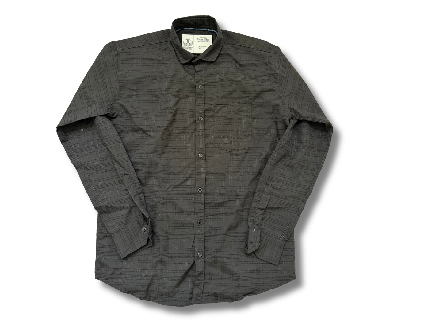 Noir Texture Button-Down Shirt