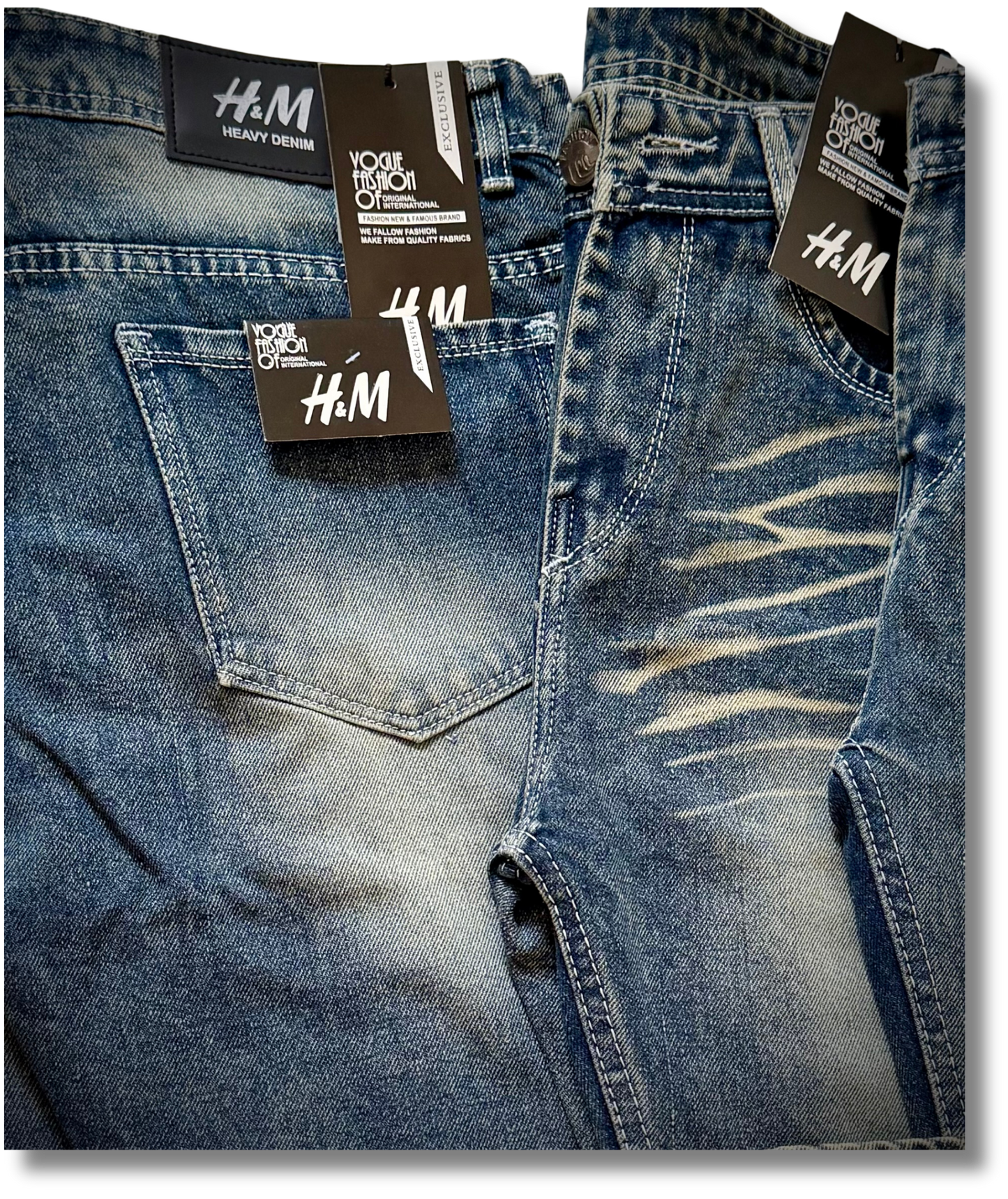 Signature Heavy Denim – Luxe Vintage Wash Premium Jeans