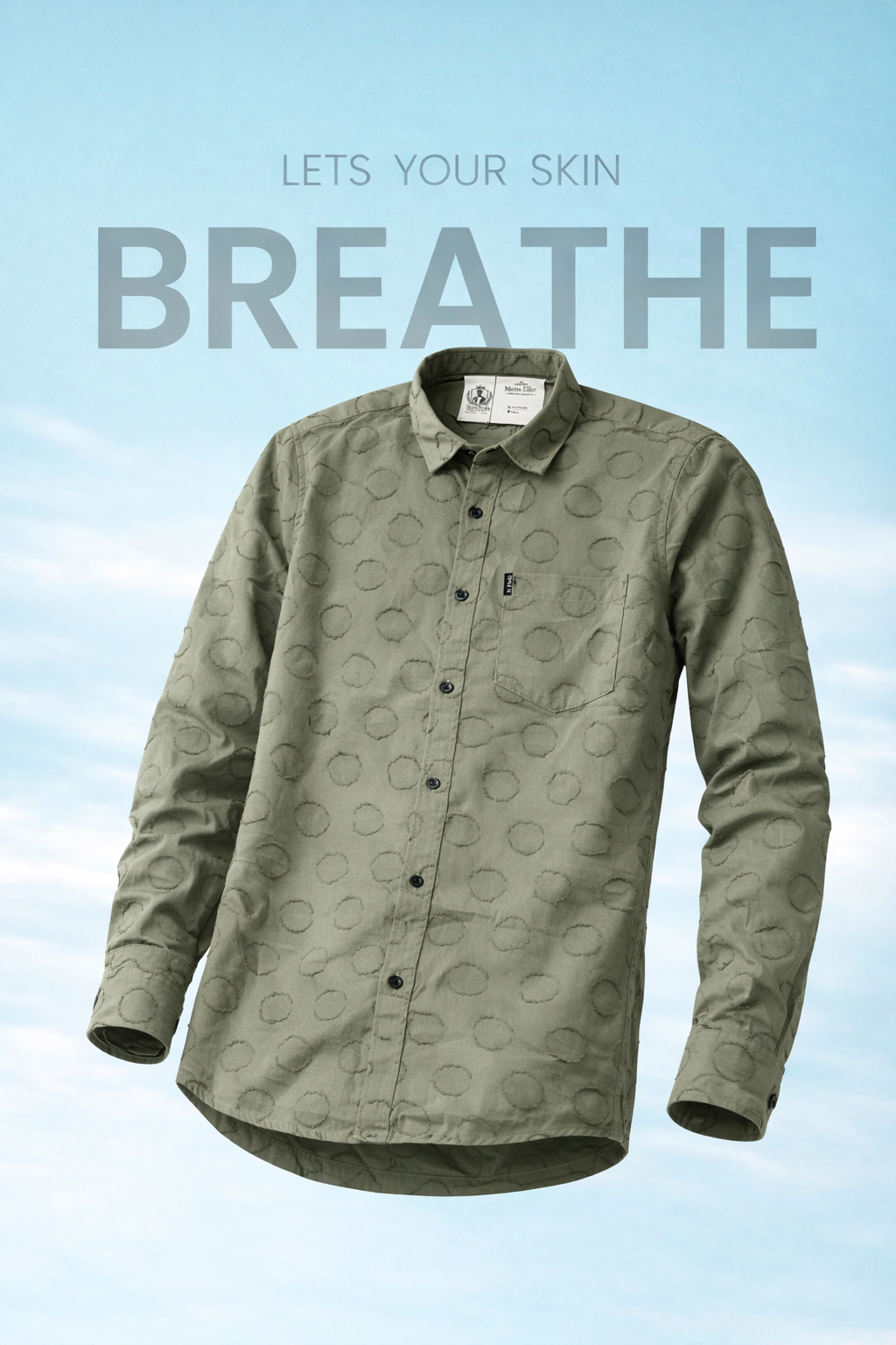 Olive Breeze Textured Shirt