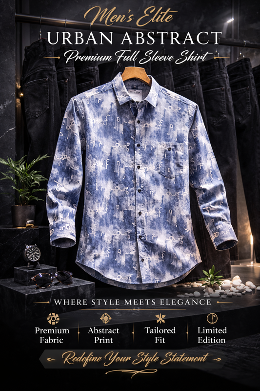 Indigo Cipher Premium Full-Sleeve Shirt