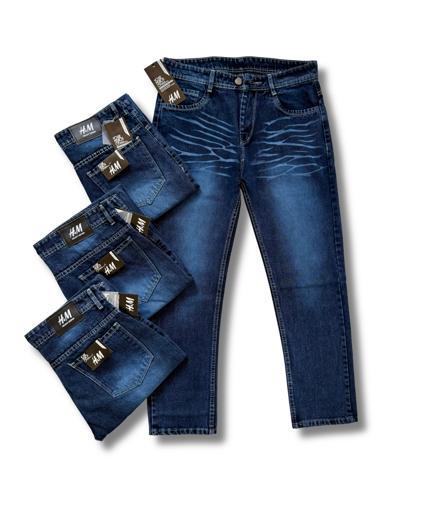 Signature Heavy Denim – Luxe Vintage Wash Premium Jeans