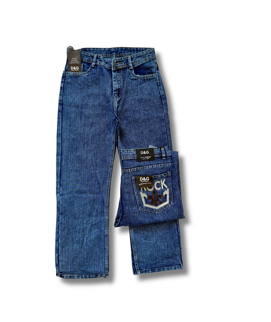 👖 Classic Heritage Blue Baggy Denim – Timeless Street Fit